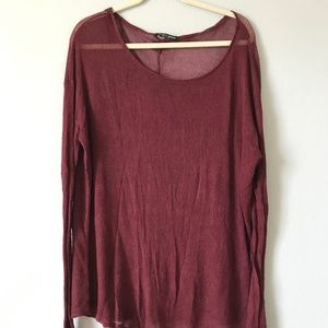Brandy Melville l Oversized sheer knit sweater